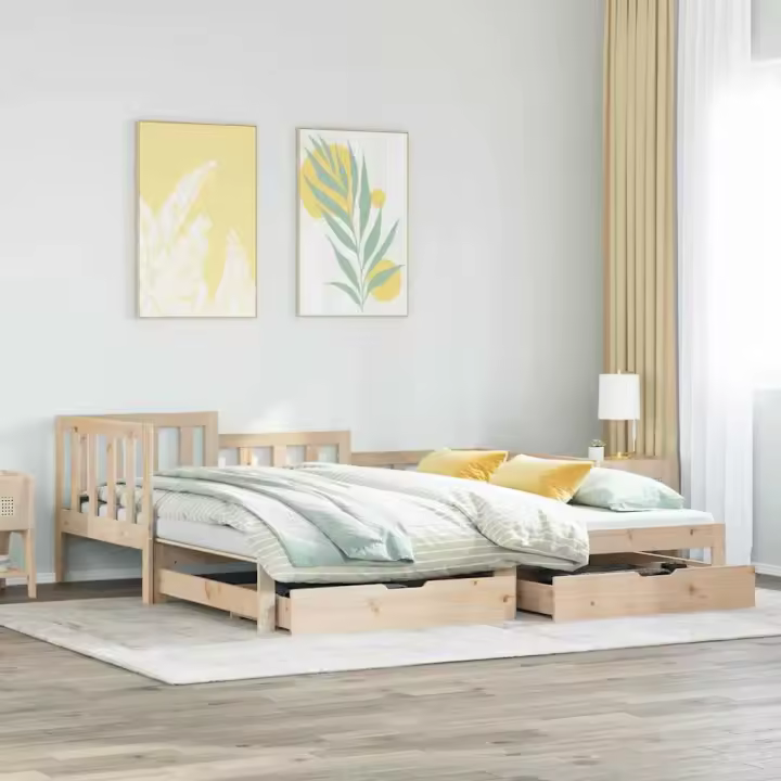 Sofá cama nido con cajones sin colchón 90x190 cm - 1