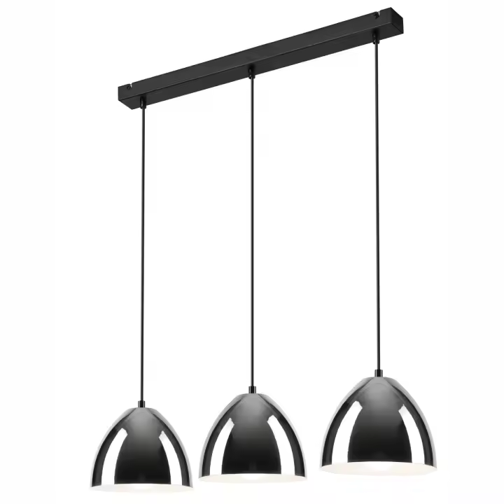 Lámpara de Suspensión Mia, Metal, Plata, 83x70x19 cm - 1