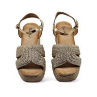 Calzados soraia, Sandalia de antelina y plataforma de yute, espardeñas de cuña, para mujer. - details 5