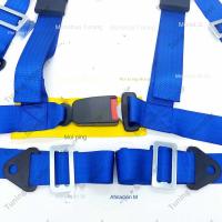 Almohadilla De Asiento Universal De Competición 4 Puntos Con Cinturón De Seguridad De 2 Pulgadas Y Hebilla De Solado Rápido En Negro Rojo Y Azul Para Asientos De Banqueta - details 6