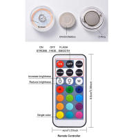 Luz LED Submersible Mini Con Control Remoto Para Eventos Fiesta Vaso Acuario Batería Incluida Luz Nocturna Redonda Para Decoración - details 1