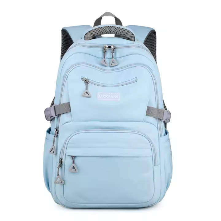 Mochila escolar para chicas adolescentes, morral sencillo de color sólido para mujer, morral escolar juvenil - 1
