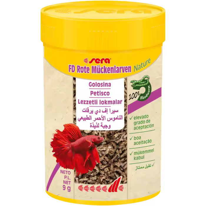 Sera FD Larvas rojas de mosquito Nature 100 ml (9g) - 1