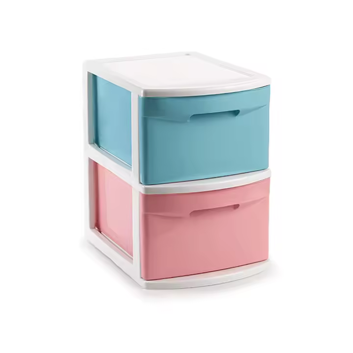Cajonera de Almacenamiento serie Támesis con 2/3/4 cajones , Diseño compacto y funcional , Medidas 39x29 cm y alturas 40/59/78 cm , Color pastel , Ideal para ropa y objetos , Apta para armarios o espacios abiertos - 1