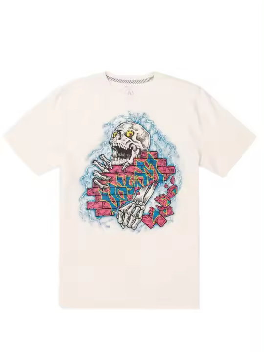 Camiseta Volcom Wall Puncher - Off White - 1