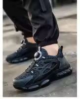 Zapatos De Seguridad Para Hombre Con Botón Giratorio Indestructibles Tamaño De Punta De Acero Antipinchazos Y Antideslizantes - details 17