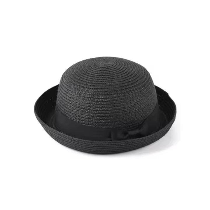 Sombrero De Paja Para Mujer Protección Solar Verano Estilo Casual Con Borde Volcado Adecuado Para Estudiantes Y Viajes - 1
