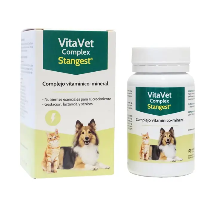 VitaVet Complex 60 comprimidos suplemento vitamínico y mineral para perros y gatos Stangest - 1