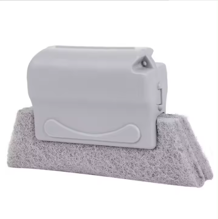 Cepillo De Limpieza Multifuncional 2-en-1 Para Ranuras De Ventanas Y Puertas Cepillo Para Esquinas Muertas Y Gaps Material Plástico - 1