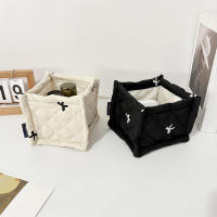 Cesta De Almacenamiento Para Pañales Bebé Coreana Acolchada Multifuncional De Gran Capacidad Caja Organizadora De Ropa Para Cuna - details 4