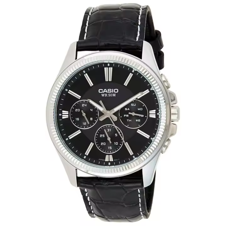Casio Mtp-1375l-1avdf  Reloj Para Para Hombre Color Negro - 1