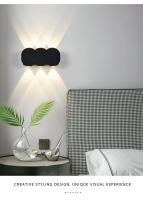 Luz De Pared LED De Aluminio Para Exterior E Interior 4W 6W 8W 10W AC85-265V Blanca Negra Moderna Para Jardín Dormitorio Pasillo - details 12