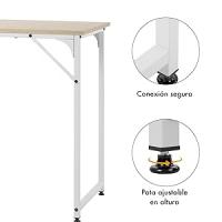 T-LoVendo - Mesa Escritorio Madera 80x40cm para Ordenador, Oficina Hogar Estudio, Estructura Metálica Fuerte, Diseño Moderno Minimalista, Escritorio Trabajo Compacto, Montaje Rápido y Estable - details 3