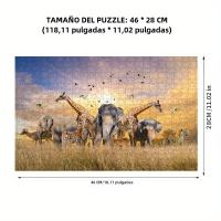 Puzzle De 500 Piezas Para Adultos Con Tema De Animales De La Pradera Decoración Para El Hogar Y Pared Regalo Para Halloween Navidad Y Cumpleaños - details 2