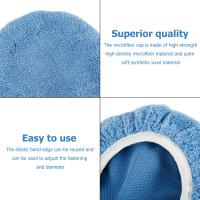 Kit De 10 Pads De Pulido Ajustables Y Antideslizantes Para Coche Cubierta De Cera Accesorios De Limpieza Detallada Fibra Sintética Y Superfina Azul Y Blanco 5-6 Pulgadas Y 9-10 Pulgadas - details 2