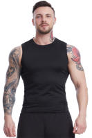 Camiseta De Compresión Para Hombre Vest Top De Gimnasio Y Running Deporte Sin Mangas Secado Rápido Estirable Capa Base Verano - details 1