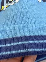 YUMO HOUSE - Conjunto de Gorro, Guantes y Braga de Bluey - Colores Azul - Talla Única - Niños de 3 años hasta 8 años Elaborados en Acrílico y Poliéster - Estampado de Bluey y su Familia - Producto Original Diseñado en España - details 0