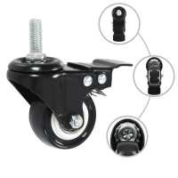 vidaXL Ruedas giratorias con frenos 4 unidades 50 mm - details 1