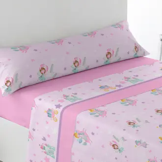 Juego de sábanas ligero Pack de 2 o Individual , suave, fresco. Infantil, Rosa, Azul, Juego de Cama 100% Microfibra tacto Satén. Cama de 90, Bailarina, Unicornio, Animales. Primavera, Verano. Dormitorio Elegante, Alegre, Colorido,Luz. Niño y Niña - 1