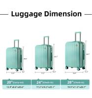 S7 STAR LG61251-LG61256 Set 3pcs Maleta de Viaje Rigida Resistente, Equipaje Dura de Viaje Trolley Juego con 4 Ruedas Giratorias 360°, Cabina Maleta Gran Capacidad con Mango Ajustable, Juegos de Equipaje 20/24/28in - details 9