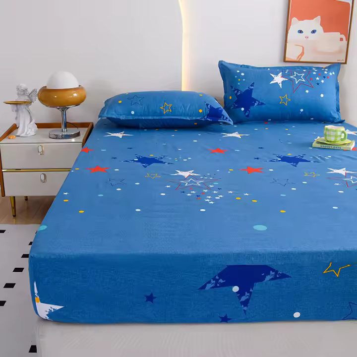 Juego De Sábanas Y Fundas Para Almohada Aloe Vera De Algodón Y Poliéster 3 Piezas Estilo Ins Sencillo Y Universal Para Cuatro Estaciones Tamaño 120/150/180cm - 1