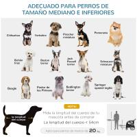 PawHut Remolque de Bicicleta Perros 2 en 1 Carrito Transporte para Mascotas con Puertas Enrollables Ventanas Cinturón de Seguridad Bandera y 6 Reflectores 140x72,5x108 cm - details 3