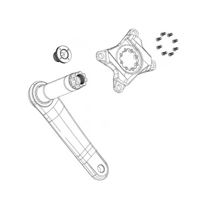 SRAM - Kit tornillo de biela auto-extractor GXP M15/M26 para bicicletas, compatible con sistemas de conversión de transmisión SRAM GXP, ideal para mantenimiento y reparación profesional de componentes de ciclismo - 1