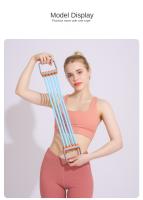 Set De Ejercicio Corporal Completo Con Expansor De Pecho Y 5 Cuerdas De Resistencia Removibles Para Pilates Push Ups Y Entrenamiento Muscular Fortalecimiento De Músculos - details 7