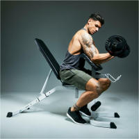 Gorilla Sports Banco ajustable inclinable/declinable con Preacher Curl - details 0