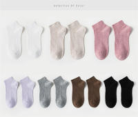 Calcetines De Verano Para Mujer 98% Algodón Color Sólido Transpirables Desodorantes Casual Cortos Cómodos Kawaii - details 6