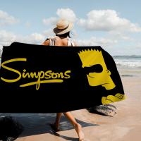 Toalla De Playa Divertida De Simpson Tamaño Grande Absorbente Microfibra Para Niños Toalla De Baño Para Natación Y Viajes - details 1