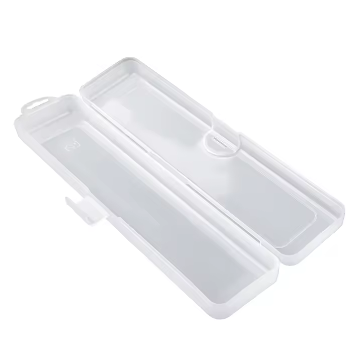 Caja De Organización Para Maquillaje Portátil Transparente Con Cubierta Estuche Para Pinceles De Cejas Y Cuchillas Utensilios De Mesa Y Cuchillos Herramienta De Belleza - 1