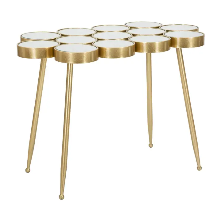 Consola MF623, Metal, Oro, 100x55x70 cm - 1