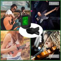 Afinador de Guitarra Ukelele Bajo Violín Sintonizador Clip con sintonizador de guitarra, ukelele, doce temperamentos flotantes - details 3
