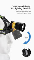 Linterna Frontal LED Potente Con 36 Núcleos XHP360 Para Pesca Y Camping Con Zoom Telescópico Luz Para Camping Impermeable Con Batería De Litio - details 9