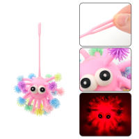 Bola De Pelo Luminosa Creativa Y Única Estilo Virus+Mariposa Juguete Para Niños Elástico Bola De Liberaón Brilla Al Aire - details 4