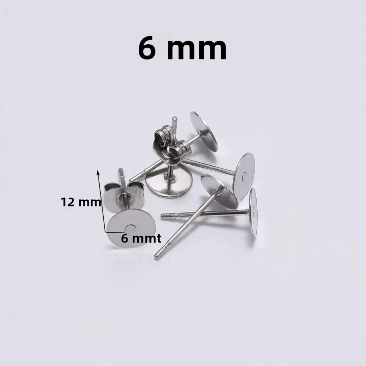 Base De Pendiente Liso En Acero Inoxidable Para Fabricación De Joyas DIY Suministro De Tornillos Y Tapones Para Joyería - 1