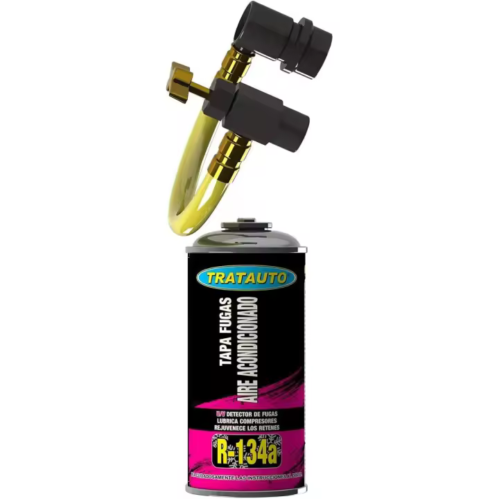 Tratauto Tapa Fugas Aire Acondicionado Coche 40 Ml. Sellador Permanente de Micro Fugas con Tinte Detector UV y Lubricante PAG - 1