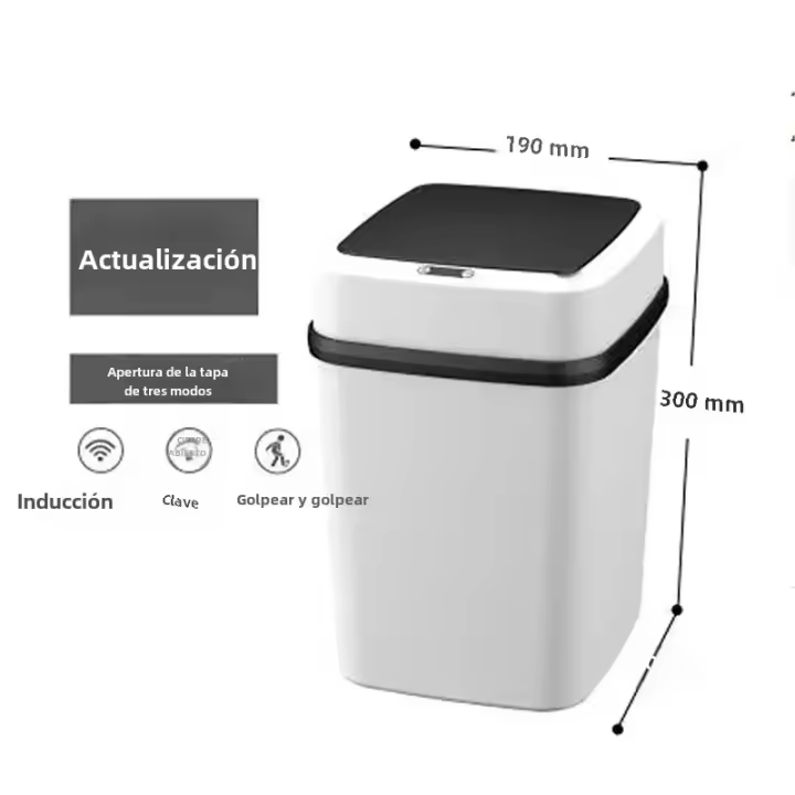 Bandeja De Basura Inteligente Para Cocina Y Baño Reciclaje Automático Lanzador De Basura Eléctrico Impermeable Para 13L - 1