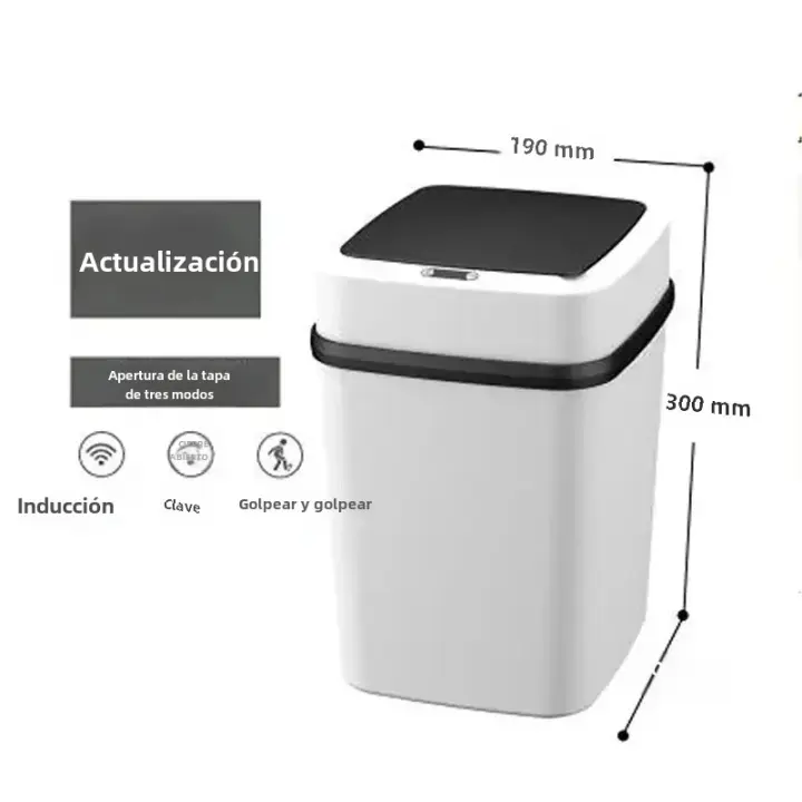 Bandeja De Basura Inteligente Para Cocina Y Baño Reciclaje Automático Lanzador De Basura Eléctrico Impermeable Para 13L - 1