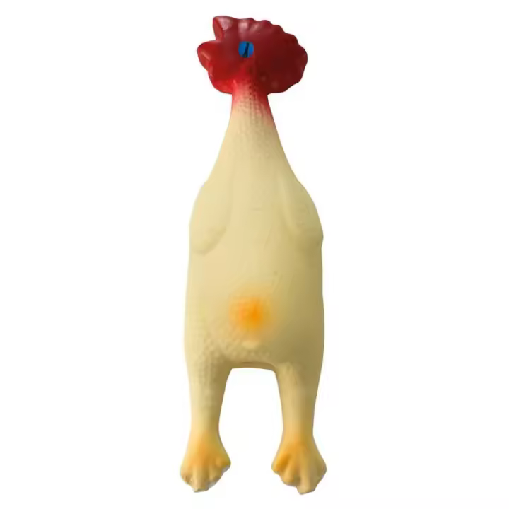 Juguete para Perros Pollo de Látex 22 Cm con Sonido Tipo Pito Divertido Arquivet - 1