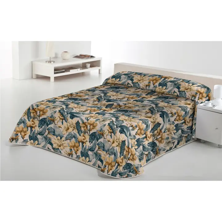 SABANALIA - Colcha estampada Maui (Disponible en varios tamaños) | Colcha ideal para primavera y verano | Producto ligero y decorativo - 1
