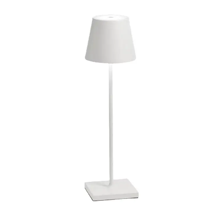 SOMY Lámpara LED, Interruptor táctil, Alto Brillo, Lámpara de Mesa inalámbrica, Regulable, Lámpara de Escritorio Recargable, Moderna y Simple, batería de 3600 mAh, para Dormitorio, Oficina, Restaurante, Bar (Blanco) - 1