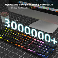 Teclado Mecánico De Juego 104 Teclas Con Iluminación RGB Ergonómico Para PC Laptop Oficina Conexión USB Cableado - details 7