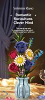 Juego De Bloques Creativos En Forma De Rosa Con Maceta Modelo Decorativo Para Niñas Juguete DIY Para El Día De San Valentín Regalo De Navidad - details 6