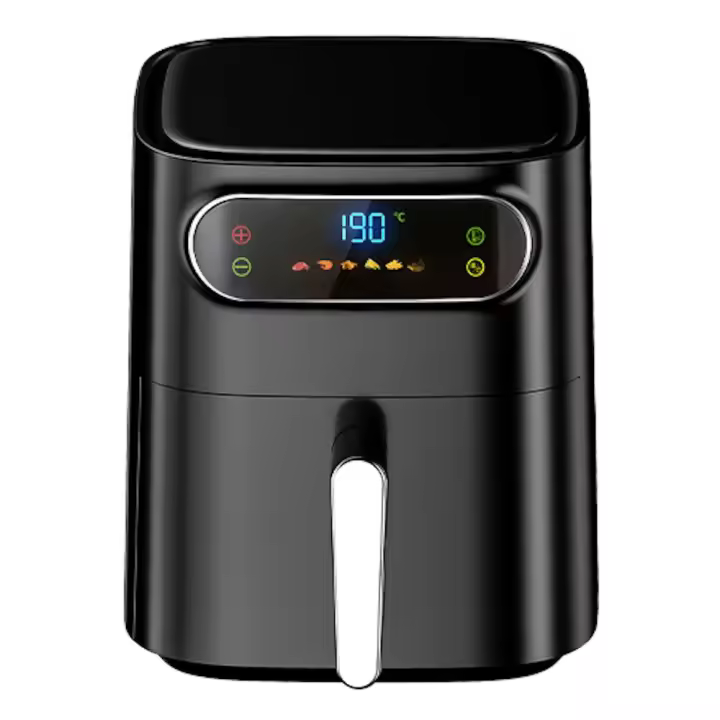 Freidora de aire sin aceite digital 7L pantalla LED táctil, cesta antiadherente, temporizador,  Negro - 1