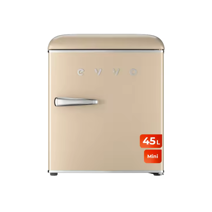 EVVO Frigorífico Mini F20 Retro, 45 litros, diseño vintage, bajo consumo, silencioso - 1