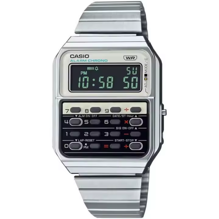 Reloj Casio Digital Gris Negro Calculadora Ca-500we-7bef - 1