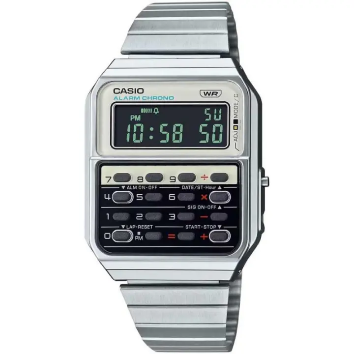 Reloj Casio Digital Gris Negro Calculadora Ca-500we-7bef - 1