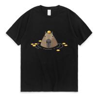 Camiseta De Algodón Cómoda Y Graciososa Con Diseño De Capybara Para Hombres Y Mujeres Estilo Anime Japonés Casual Oversized Para Calle Pareja - details 1